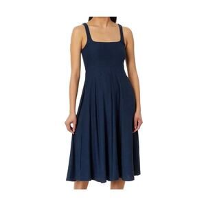 Beyond Yoga Featherweight At The Ready Square Neck Dress Nocturnal Navy LG New